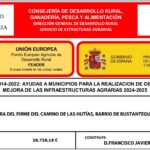 Ayudas a municipios para la realización de obras nuevas y de mejora de las infraestructuras agrarias 2024-2025