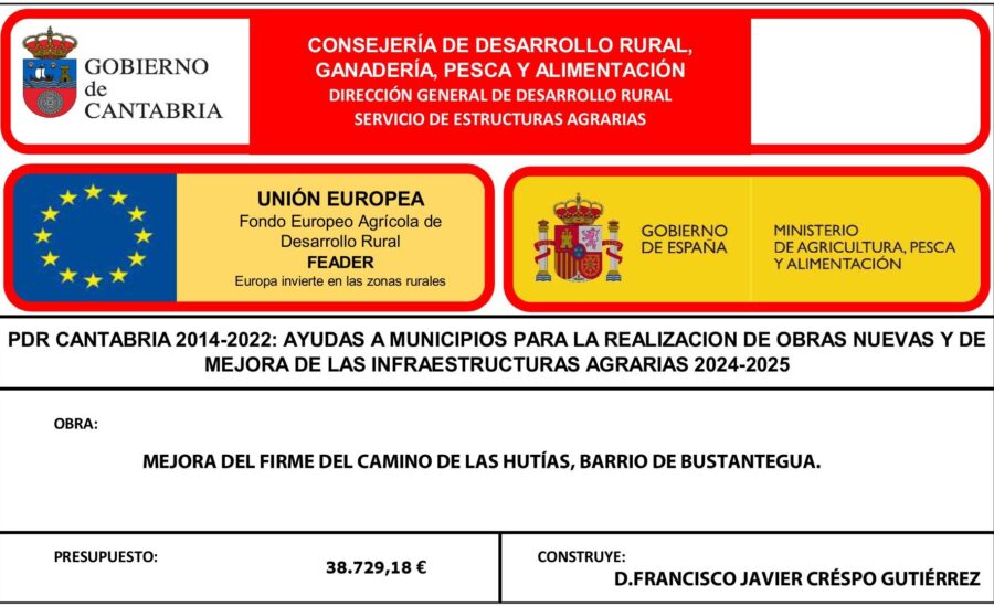 Ayudas a municipios para la realización de obras nuevas y de mejora de las infraestructuras agrarias 2024-2025