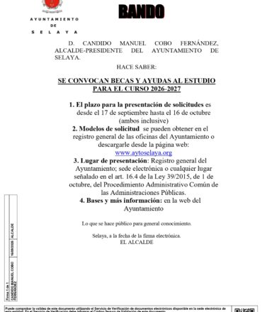 Bando BECAS 2026