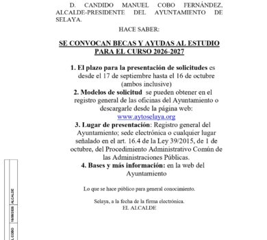 Bando BECAS 2026