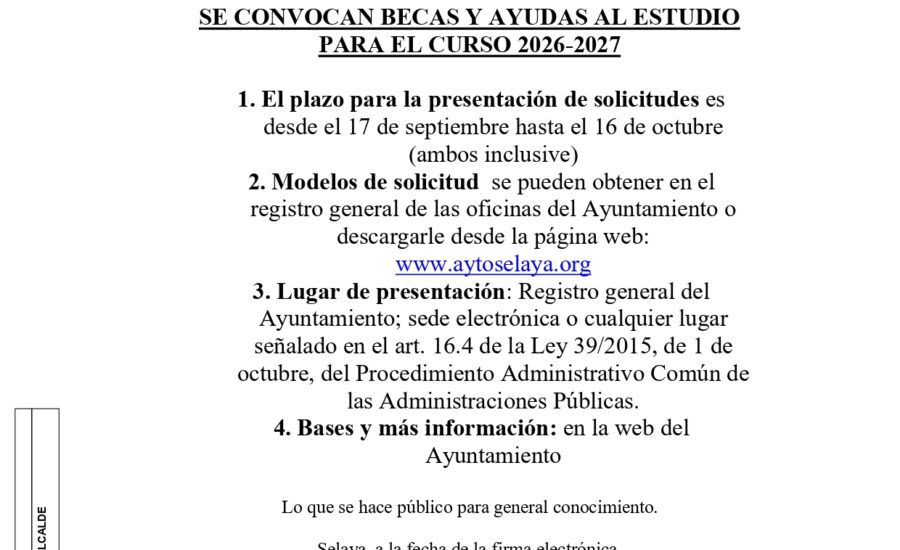Bando BECAS 2026