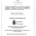 SUBVENCIÓN OTORGADA POR EL GOBIERNO DE CANTABRIA