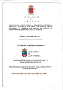 SUBVENCIÓN OTORGADA POR EL GOBIERNO DE CANTABRIA