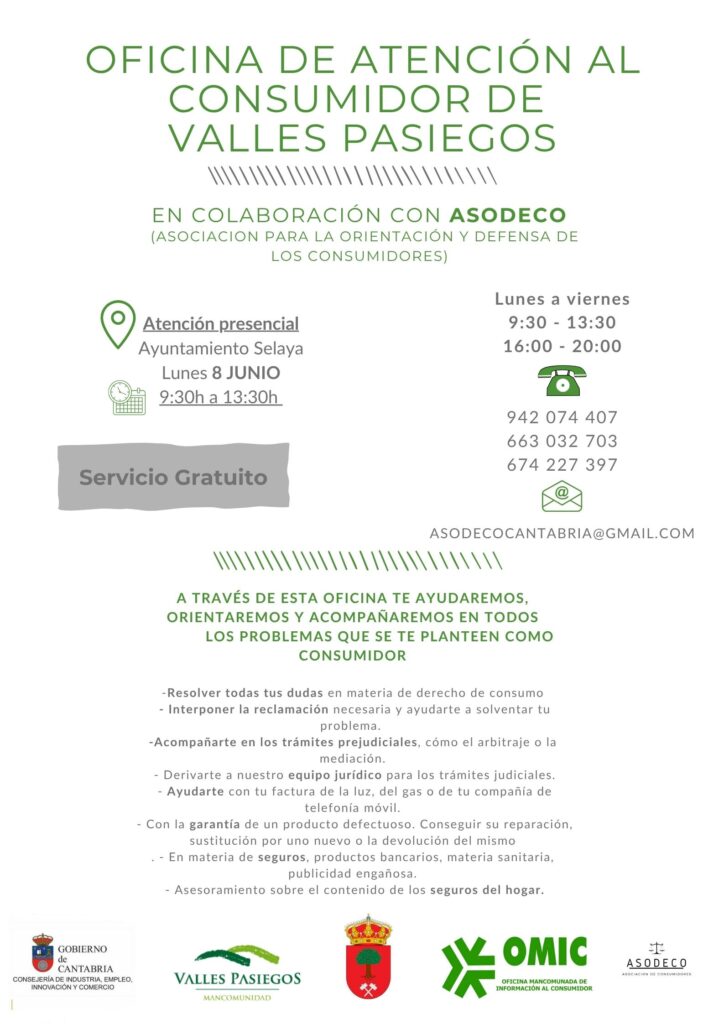 Oficina de atención al consumidor agosto 2026